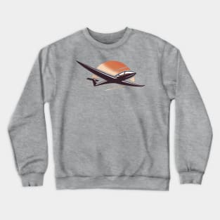 Glider Sailplane Biplane aerial floating soaring Crewneck Sweatshirt